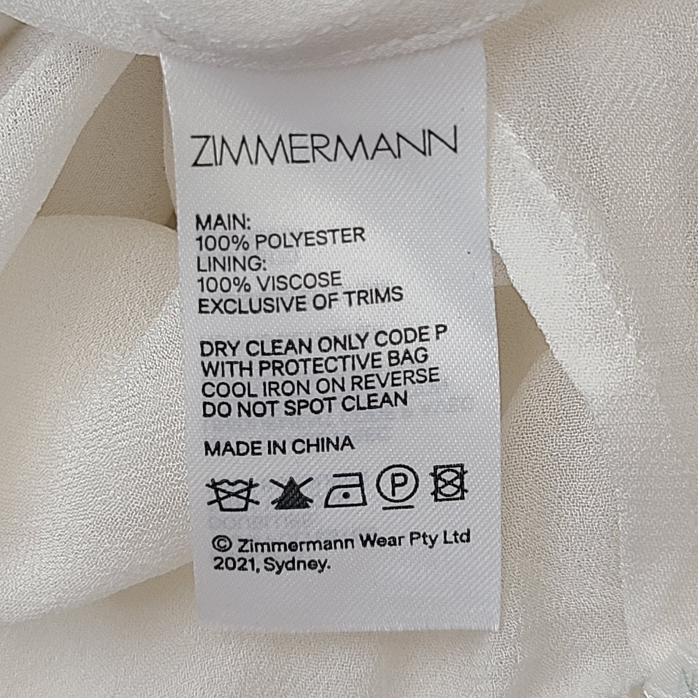 Zimmermann Wild Botanica Textured Dot Cami Top Off White Ivory 0 - Picture 9 of 11